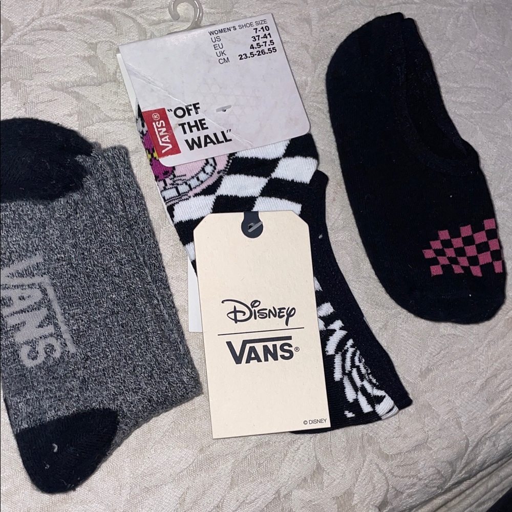 Vans Disney youth Casual Socks - Black, Gray, Pink NEW    SIZE 7-10